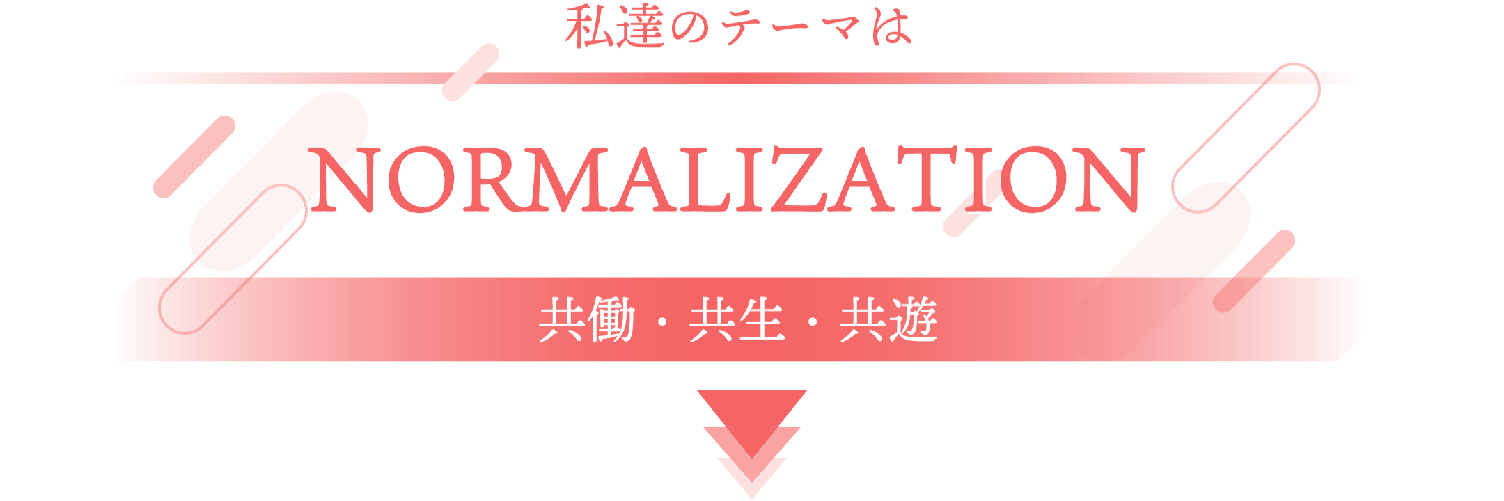 私達のテーマはNORMALIZATION-共働・共生・共遊-